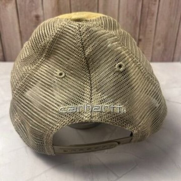 Carhartt Professional Series Cap Hat Canvas Mesh Snap Adjustable Beige Camel - Picture 3 of 5